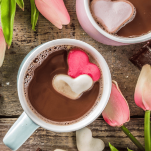 Valentine's Day Coffee with Heart Shaped Marshmallows